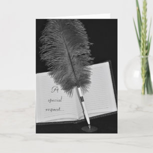 Carte de demande d'hôtesse de salle de registre