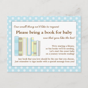 Carte de demande d'insertion du carnet de Baby sho