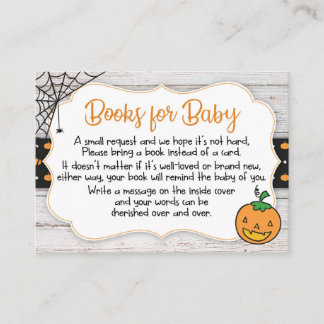 Carte de demande du Baby shower à thème Halloween