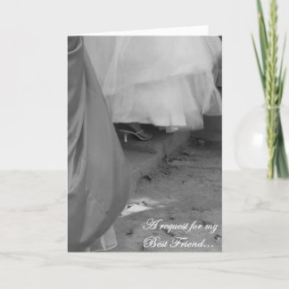 Carte de demande du meilleur ami Bridesmaid, éléga