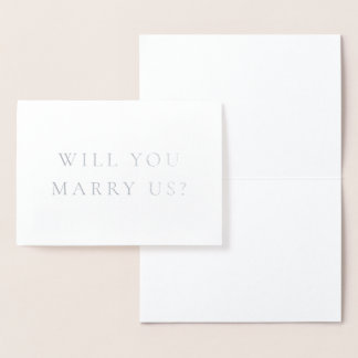 Carte de demande en mariage pour célébrant minimal