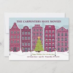 Carte de déménagement Noël Ville