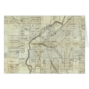 Carte de Denver Colorado par Thayer