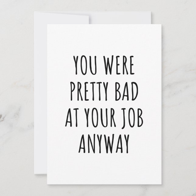 Carte de départ de collègue Carte de départ de col (Devant)