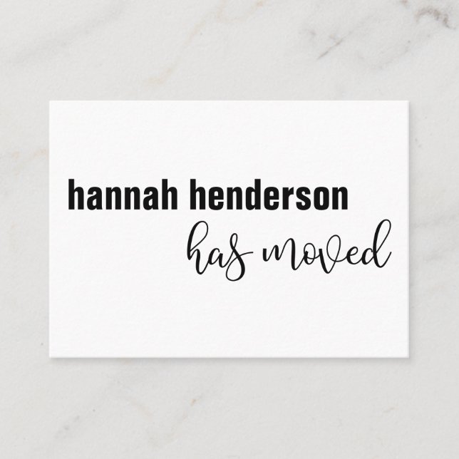 Carte de déplacement pour une personne simple, noi (Devant)