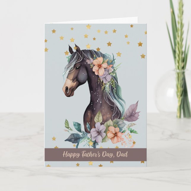 Carte de design Cheval pour Fête des pères (Devant)