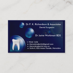 Carte de design Dental Art Blue Buble