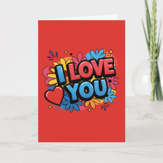 Carte de design Pop Art 'Je t'aime'