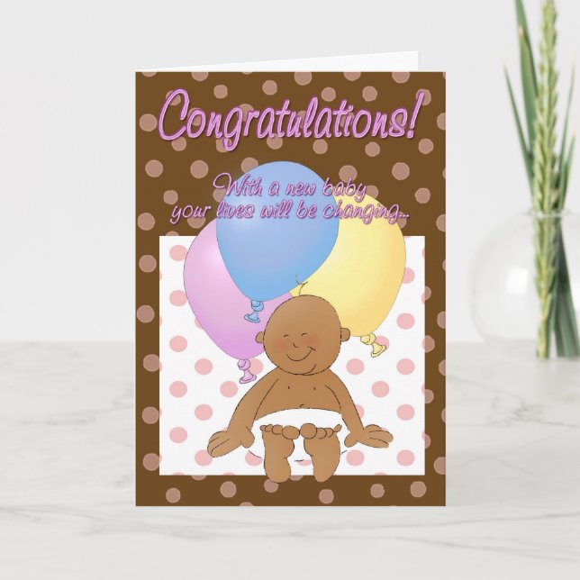 Carte de dessin de félicitations pour bébé nouveau (Devant)