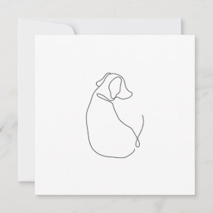 Carte de dessin de ligne continue minimaliste de c