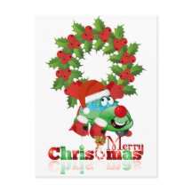 Carte de dessin de voiture de Noël