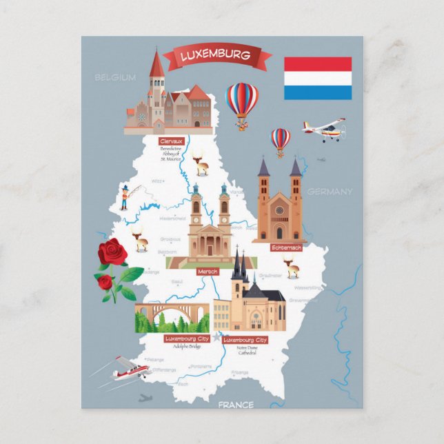 Carte de dessin du Luxembourg (Devant)