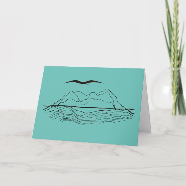 Carte de dessin et poème Horizon Large (Devant)