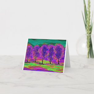 carte de dessin informatique Arbres Violets