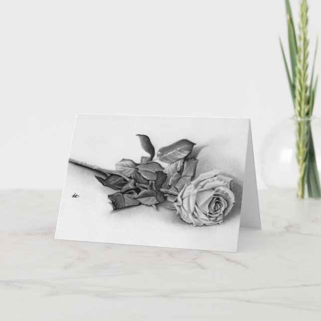 Carte de dessin Rose du souvenir (Devant)