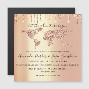 Carte de destination du monde Mariage de mariage m