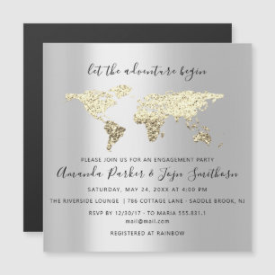 Carte de destination mondiale Mariage de la mariée