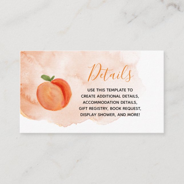 Carte de détail Summer Sweet Little Peach (Devant)