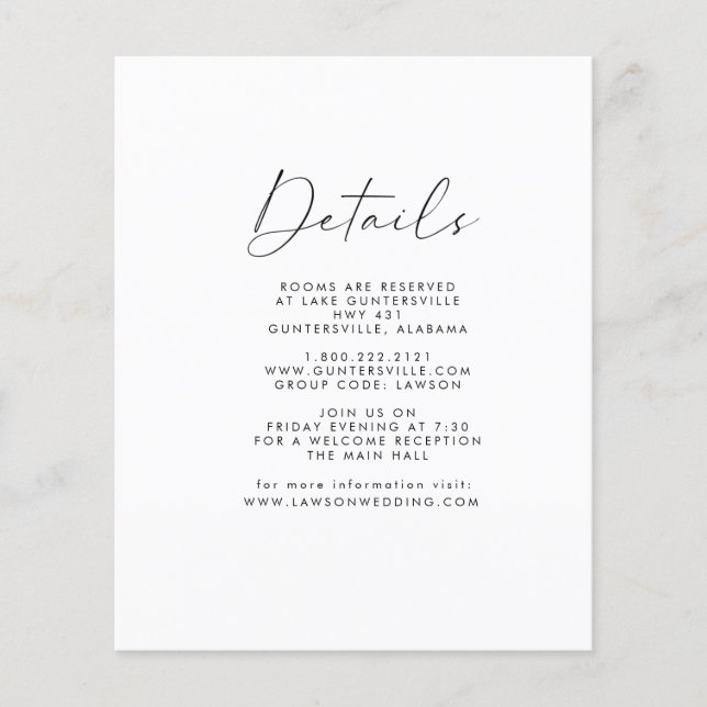 Carte de détails (Devant)