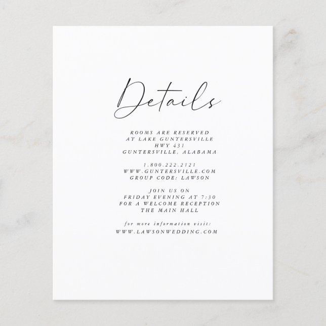 Carte de détails (Devant)