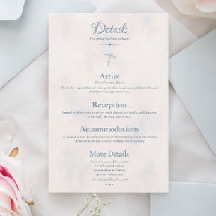 Carte de détails aquarelle parapluie pour romance