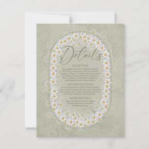 Carte de détails Bohème avec des Gardenias Blancs