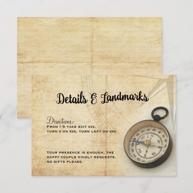 Carte de détails d'anniversaire de notre aventure  (Devant / Derrière)