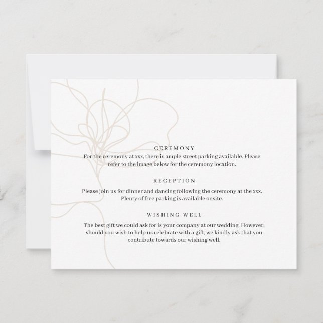 Carte de détails de fleur dessinée à la main (Dos)