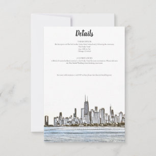Carte de détails de la skyline de Chicago