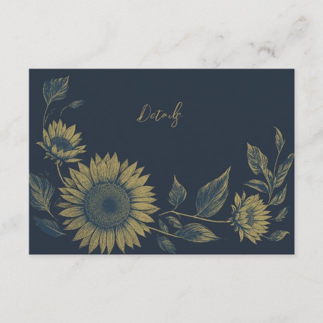 carte de détails de mariage (Devant)