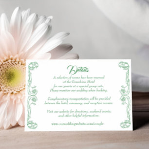 Carte de détails de mariage élégante – Filigrane d
