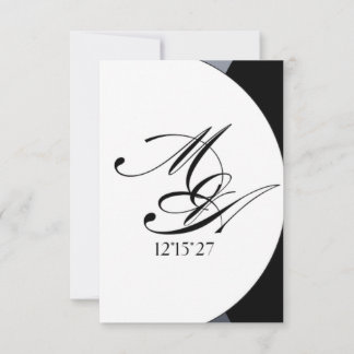 Carte de détails de mariage formel