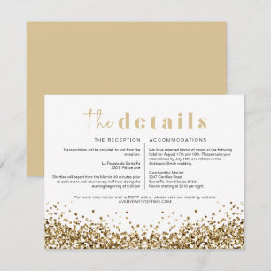 Carte de détails de mariage REGINA Yellow Gold Dis