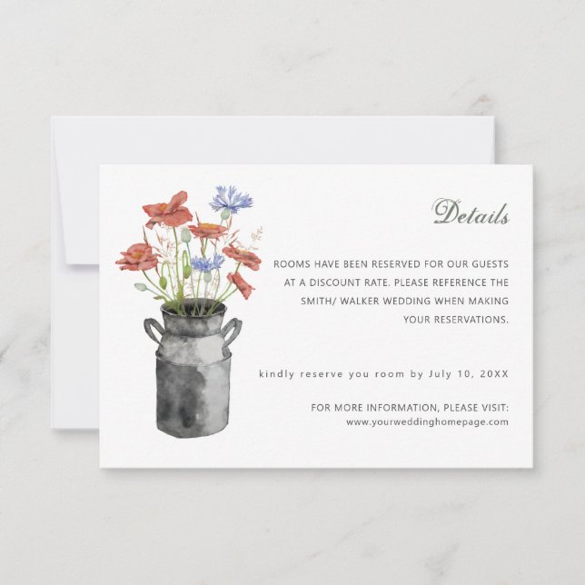 carte de détails des fleurs sauvages de prairie ru (Devant)