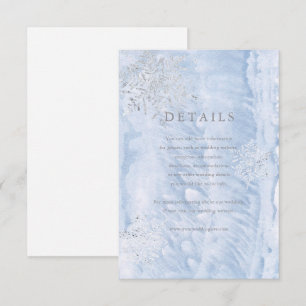 Carte de détails des flocons d'argent d'hiver cong