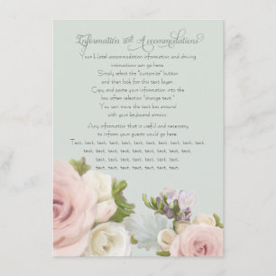 Carte de détails du bouquet Rose floral blanc bril