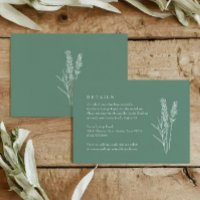 Carte de détails du Fleur sauvage Spring Green Boh