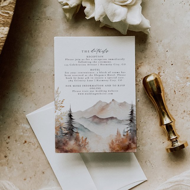 Carte de détails du Mariage de la montagne Fall (Créateur téléchargé)