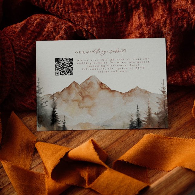 Carte de détails du Mariage du code QR de Fall Mou (Créateur téléchargé)