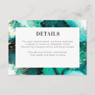 Carte de détails du Mariage Emerald Jewel