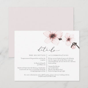 Carte de détails élégante HARUMI Sakura Fleur de C