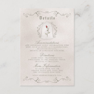 CARTE DE DÉTAILS | Élégante Rose rouge de beauté M