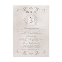 CARTE DE DÉTAILS | Élégante Rose rouge de beauté M