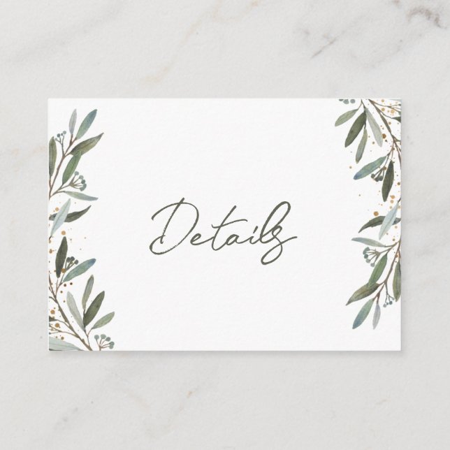 Carte de détails Eucalyptus Greenery (Dos)