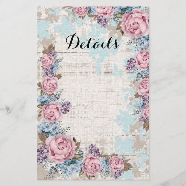 Carte de détails floraux modernes (Devant)