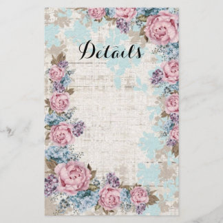 Carte de détails floraux modernes