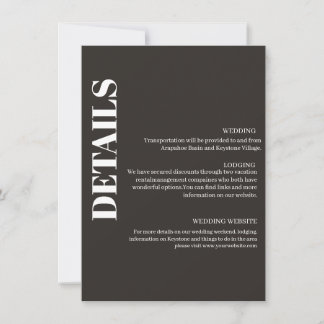 Carte de détails Modern Text 14