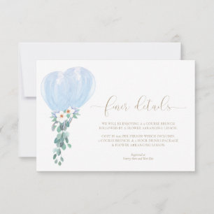 Carte de détails plus fins pour Baby Shower aux ba