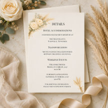 Carte de détails Rose Rustique Luxueuse avec Herbe
