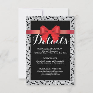 Carte de détails rouge et noir